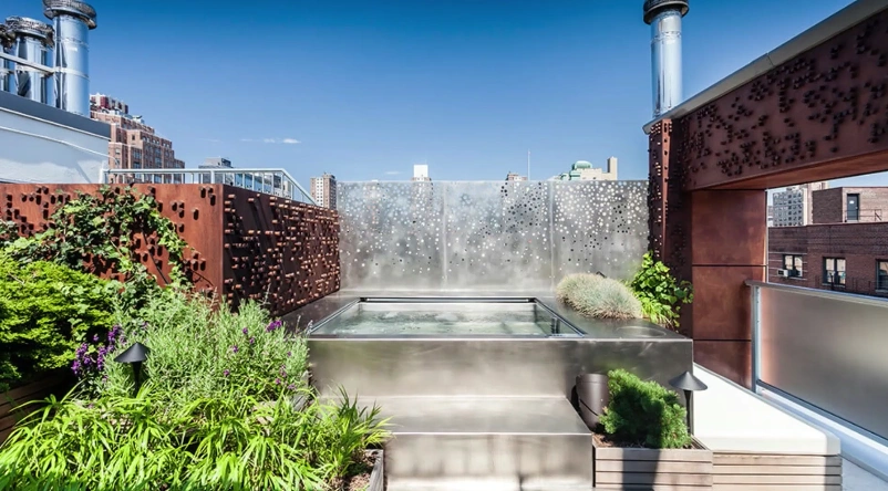 Luxury Rooftop Pool Design & Construction for Villas