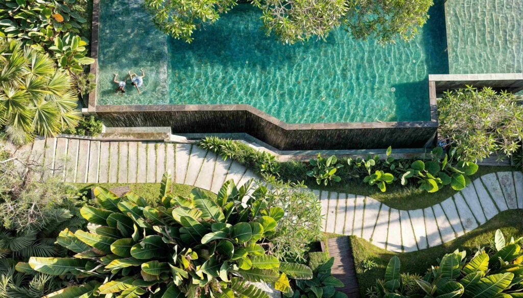 Stone Landscaping Around Pool Dubai | Kabeer Saeed Akram Landscape & Gardening LLC